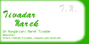 tivadar marek business card